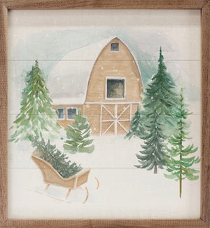 Wooded Winter IV Sleigh By Beth Grove